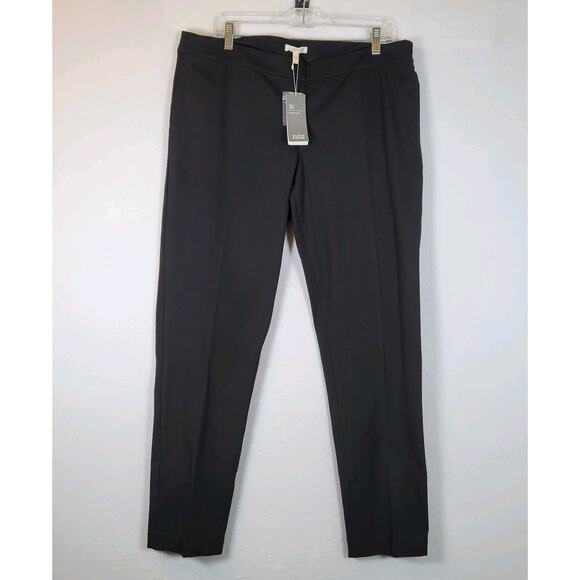 Eileen Fisher Pants - Eileen Fisher Womens Slim Ankle Trouser Pant Size Large Black Organic Cotton
